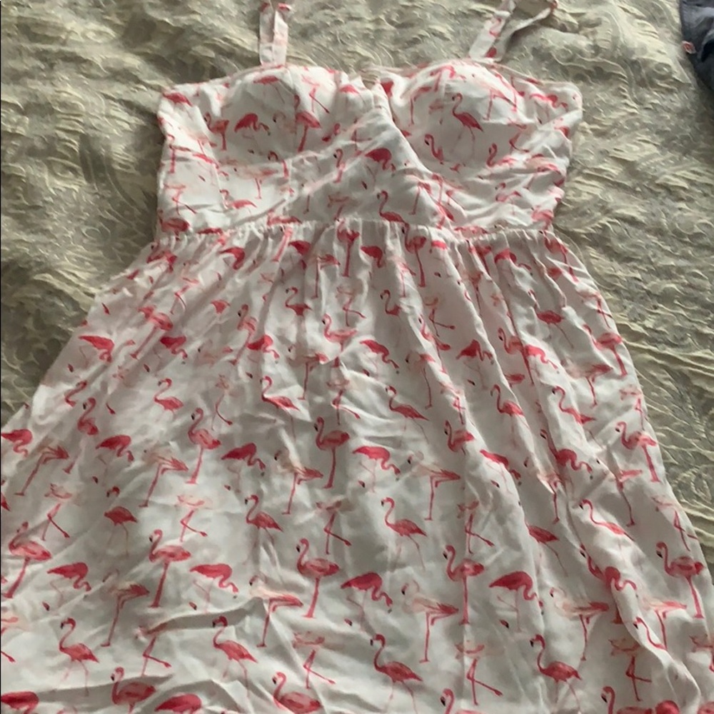 Cute mini flamingo dress!